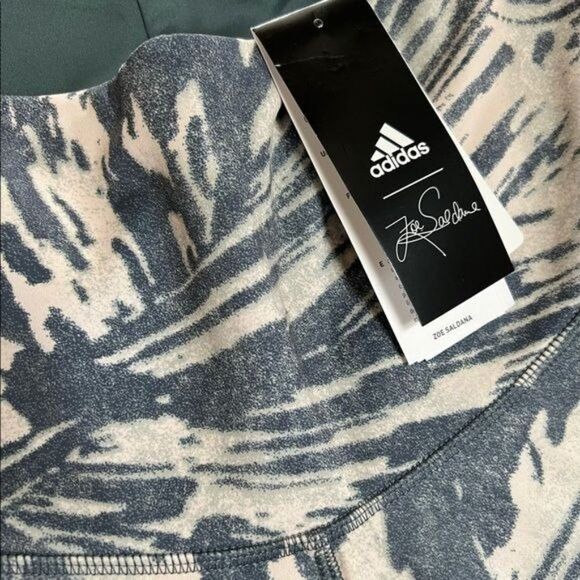 Adidas x Zoe Saldana Multisport Tights in Blue Oxide/ Halo Green Size 1X - Picture 7 of 10